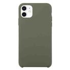 For iPhone 12 mini Solid Silicone Phone Case (Olive Green) - 1