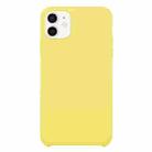 For iPhone 12 mini Solid Silicone Phone Case (Shiny Yellow) - 1