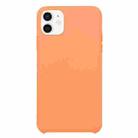 For iPhone 12 mini Solid Silicone Phone Case (Apricot Orange) - 1