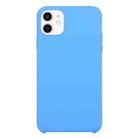 For iPhone 12 mini Solid Silicone Phone Case (Deep Blue) - 1