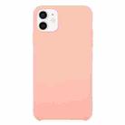 For iPhone 12 mini Solid Silicone Phone Case (Pink) - 1