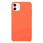 For iPhone 12 mini Solid Silicone Phone Case (Orange) - 1