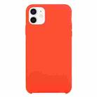 For iPhone 12 mini Solid Silicone Phone Case (Red) - 1