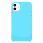 For iPhone 12 mini Solid Silicone Phone Case (Sky Blue) - 1