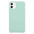 For iPhone 12 mini Solid Silicone Phone Case (Emerald Green) - 1