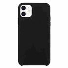 For iPhone 12 mini Solid Silicone Phone Case (Black) - 1