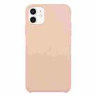 For iPhone 12 mini Solid Silicone Phone Case (Sand Pink) - 1