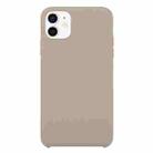 For iPhone 12 mini Solid Silicone Phone Case (Pebble) - 1