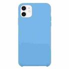 For iPhone 12 mini Solid Silicone Phone Case (Azure) - 1