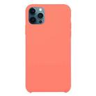 For iPhone 12 / 12 Pro Solid Silicone Phone Case(Peach Red) - 1
