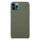 For iPhone 12 / 12 Pro Solid Silicone Phone Case(Olive Green) - 1