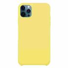 For iPhone 12 / 12 Pro Solid Silicone Phone Case(Shiny Yellow) - 1