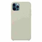 For iPhone 12 / 12 Pro Solid Silicone Phone Case(Rock Ash) - 1