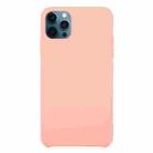 For iPhone 12 / 12 Pro Solid Silicone Phone Case(Pink) - 1