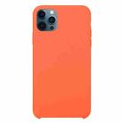 For iPhone 12 / 12 Pro Solid Silicone Phone Case(Orange) - 1