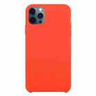 For iPhone 12 / 12 Pro Solid Silicone Phone Case(Red) - 1