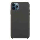 For iPhone 12 / 12 Pro Solid Silicone Phone Case(Cocoa) - 1