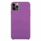 For iPhone 12 Pro Max Solid Silicone Phone Case(Purple) - 1