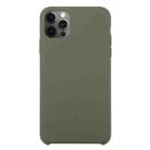 For iPhone 12 Pro Max Solid Silicone Phone Case(Olive Green) - 1