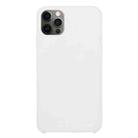 For iPhone 12 Pro Max Solid Silicone Phone Case(White) - 1