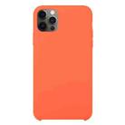 For iPhone 12 Pro Max Solid Silicone Phone Case(Orange) - 1