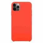 For iPhone 12 Pro Max Solid Silicone Phone Case(Red) - 1