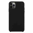 For iPhone 12 Pro Max Solid Silicone Phone Case(Black) - 1