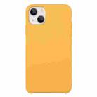 For iPhone 13 mini Solid Silicone Phone Case (Gold) - 1