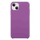 For iPhone 13 mini Solid Silicone Phone Case (Purple) - 1