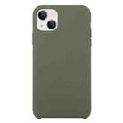 For iPhone 13 mini Solid Silicone Phone Case (Olive Green) - 1