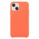 For iPhone 13 mini Solid Silicone Phone Case (Orange Red) - 1