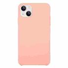 For iPhone 13 mini Solid Silicone Phone Case (Pink) - 1