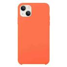 For iPhone 13 mini Solid Silicone Phone Case (Orange) - 1