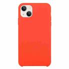 For iPhone 13 mini Solid Silicone Phone Case (Red) - 1