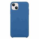 For iPhone 13 mini Solid Silicone Phone Case (Sea Blue) - 1