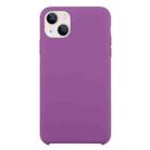 For iPhone 13 Solid Silicone Phone Case(Purple) - 1