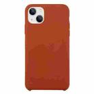 For iPhone 13 Solid Silicone Phone Case(Saddle Brown) - 1