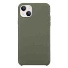 For iPhone 13 Solid Silicone Phone Case(Olive Green) - 1