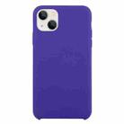 For iPhone 13 Solid Silicone Phone Case(Deep Purple) - 1
