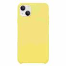 For iPhone 13 Solid Silicone Phone Case(Shiny Yellow) - 1