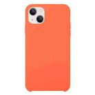 For iPhone 13 Solid Silicone Phone Case(Orange) - 1