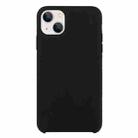 For iPhone 13 Solid Silicone Phone Case(Black) - 1