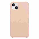 For iPhone 13 Solid Silicone Phone Case(Sand Pink) - 1
