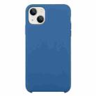 For iPhone 13 Solid Silicone Phone Case(Sea Blue) - 1