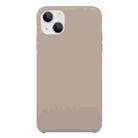 For iPhone 13 Solid Silicone Phone Case(Pebble) - 1