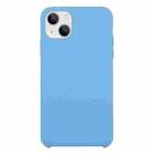 For iPhone 13 Solid Silicone Phone Case(Azure) - 1