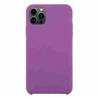 For iPhone 13 Pro Solid Silicone Phone Case (Purple) - 1