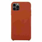 For iPhone 13 Pro Solid Silicone Phone Case (Saddle Brown) - 1