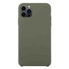 For iPhone 13 Pro Solid Silicone Phone Case (Olive Green) - 1