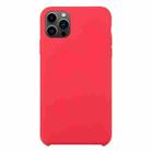 For iPhone 13 Pro Solid Silicone Phone Case (Rose Red) - 1